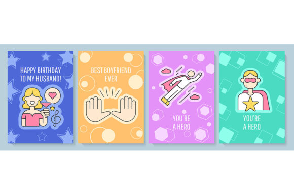 A Complete Greeting Card Set for Celebrating Him