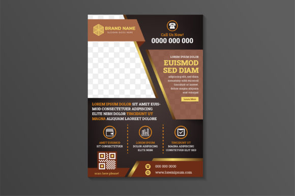 Abstract Vertical Flyer Multicolor Brown: A Modern and Versatile Design Template