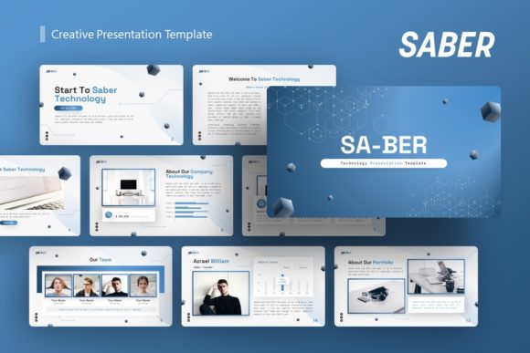 Enhance Your Brand with Presentation Template - Saber