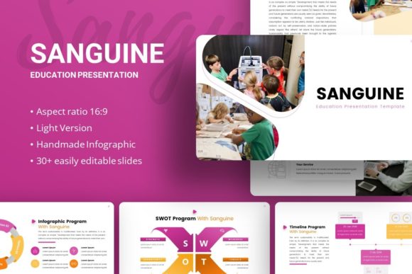 Introducing Sanguine Education Presentation Template: A Versatile Tool for Modern Presentations