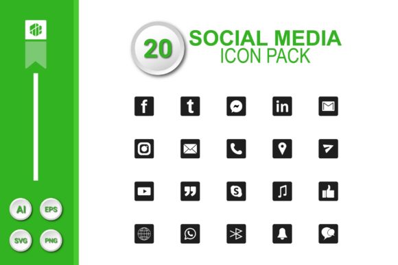 The 20 Social Media Icon Pack: A Universal Design Toolkit