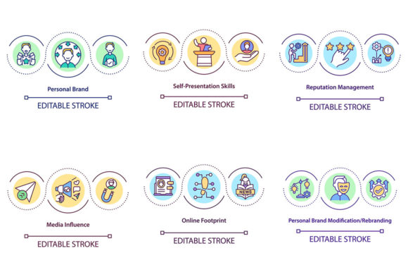 Your Digital Identity: The Power of a Personal Brand Concept Icon Set